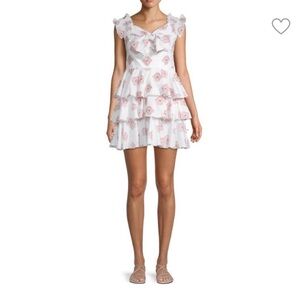CAROLINE CONSTAS Helena Dress Floral Ruffle Dress Cottage Core Fairy Medium